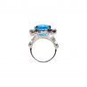 Inel argint cu topaz albastru 24ct - Madammi.ro