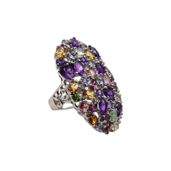 Inel argint multistones - Madammi.ro