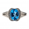 Inel din argint cu swiss blue topaz  - Madammi.ro