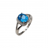 Inel din argint cu swiss blue topaz  - Madammi.ro