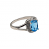 Inel din argint cu swiss blue topaz  - Madammi.ro