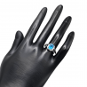 Inel din argint cu swiss blue topaz  - Madammi.ro