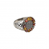 Inel din argint cu safir multicolor - Madammi.ro