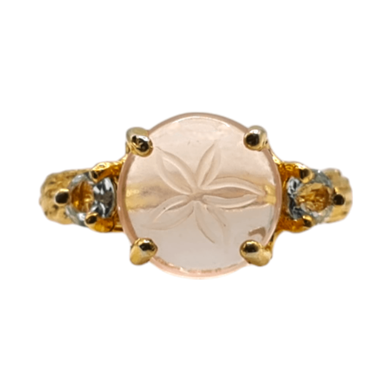 Inel argint cu cuart gravat si topaz - Madammi.ro Inel argint cu cuart gravat si topaz - Madammi.ro