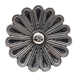 Inel din argint cu aspect vintage - floral- India