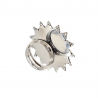 Inel masiv din argint cu aspect vintage - floral - India - Madammi.ro
