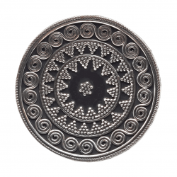 Inel masiv din argint cu aspect vintage - mandala- India - Madammi.ro