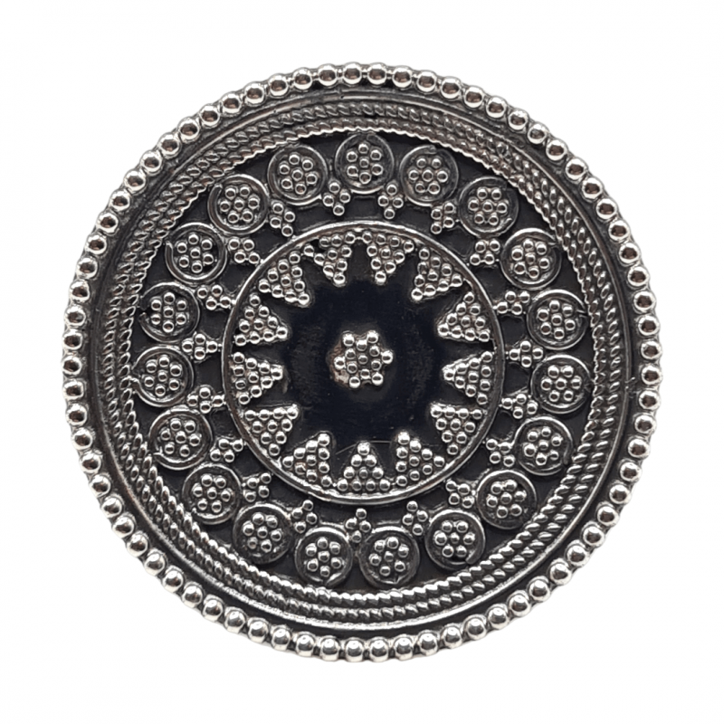 Inel din argint cu aspect vintage - mandala- India