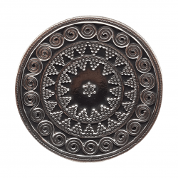 Inel masiv din argint cu aspect vintage - mandala- India - Madammi.ro