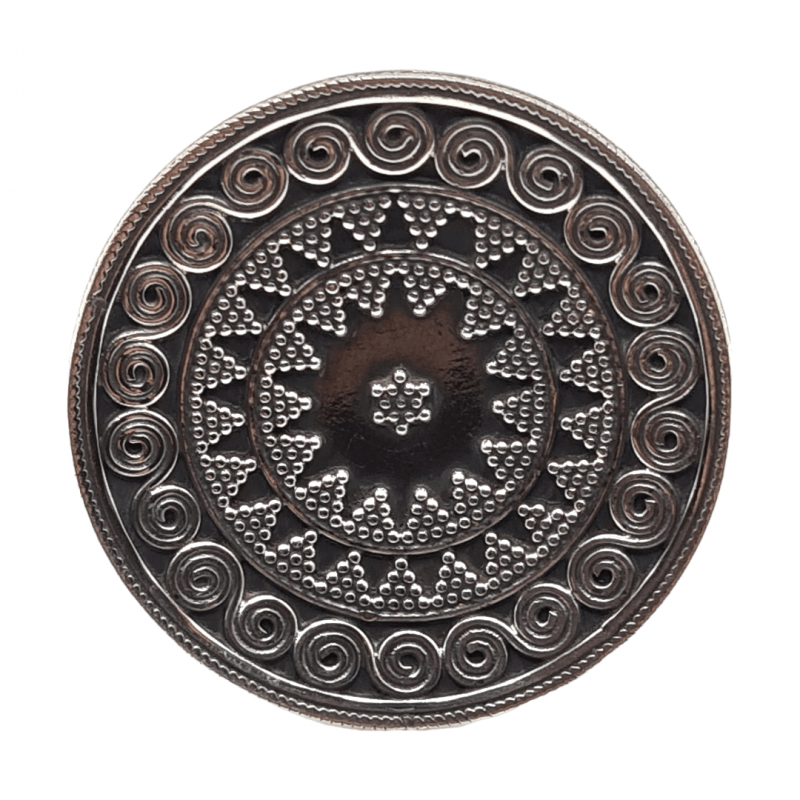 Inel din argint cu aspect vintage - mandala- India