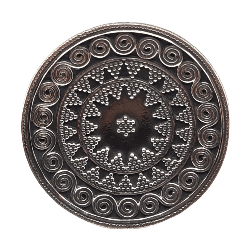Inel masiv din argint cu aspect vintage - mandala- India - Madammi.ro