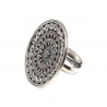 Inel masiv din argint cu aspect vintage - mandala- India - Madammi.ro