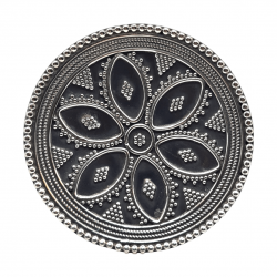 Inel masiv din argint cu aspect vintage - mandala - India - Madammi.ro