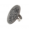 Inel masiv din argint cu aspect vintage - mandala - India - Madammi.ro