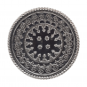 Inel masiv din argint cu aspect vintage - mandala- India -Madammi.ro