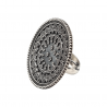 Inel masiv din argint cu aspect vintage - mandala- India -Madammi.ro