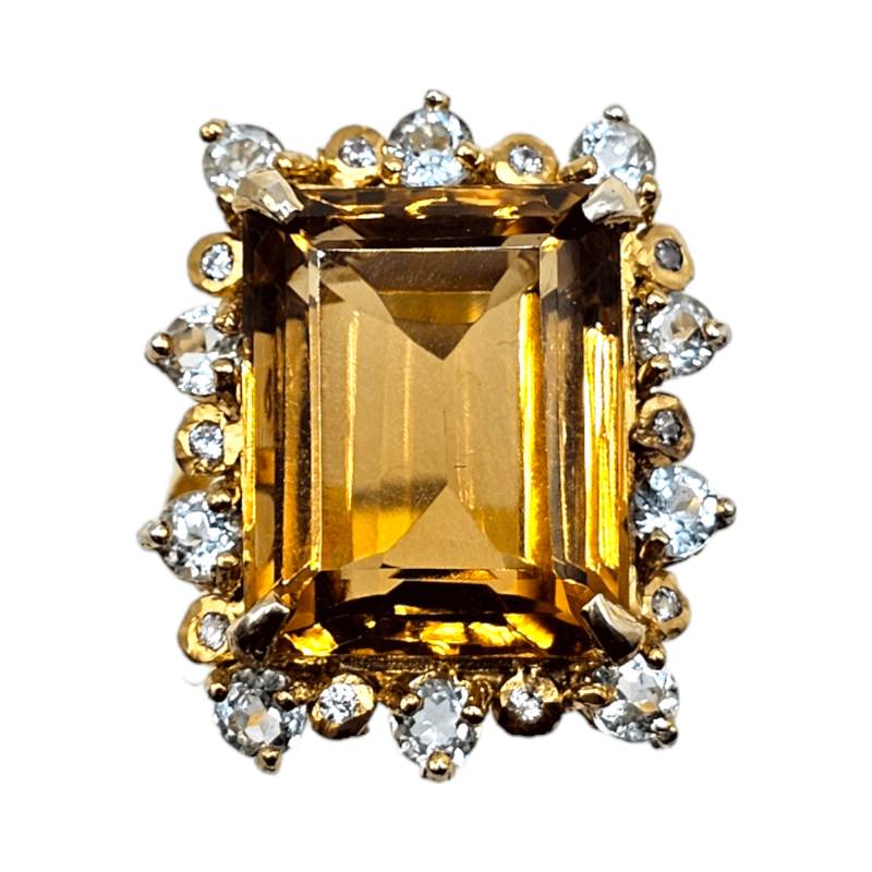 Inel argint cu citrin si topaz - Madammi.ro Inel argint cu citrin si topaz - Madammi.ro