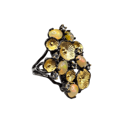 Inel argint cu opal si topaz - Madammi.ro