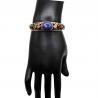 Bratara din argint cu lapis lazuli, safir, onix si cz - Madammi.ro