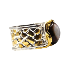 Inel argint cu opal si topaz - Madammi.ro