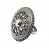 Inel masiv din argint cu aspect vintage - mandala- India-Madammi.ro