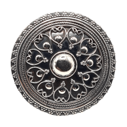 Inel masiv din argint cu aspect vintage - mandala- India-Madammi.ro