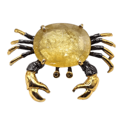 Brosa din argint cu safir si cz - crab