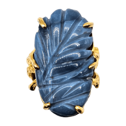 Inel argint cu opal albastru 30ct- Madammi.ro