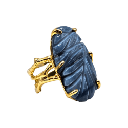 Inel argint cu opal albastru 30ct- Madammi.ro
