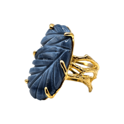 Inel argint cu opal albastru 30ct- Madammi.ro