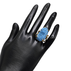 Inel argint cu opal albastru 30ct- Madammi.ro