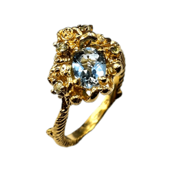 Inel argint cu topaz albastru - Madammi.ro