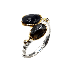 Inel argint cu opal negru - Madammi.ro