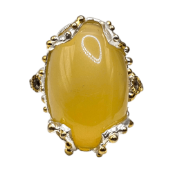Inel argint cu opal galben 24ct- Madammi.ro