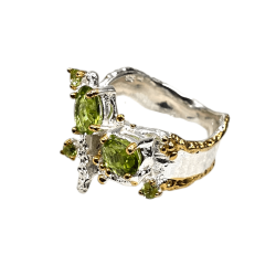 Inel argint cu peridot - Madammi.ro