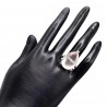 Inel din argint cu cuart roz 24ct - Madammi.ro