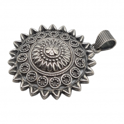 Pandantiv din argint cu aspect vintage - mandala-solar- India