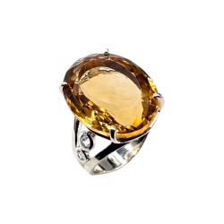 Inel argint cu citrin 28ct - Madammi.ro
