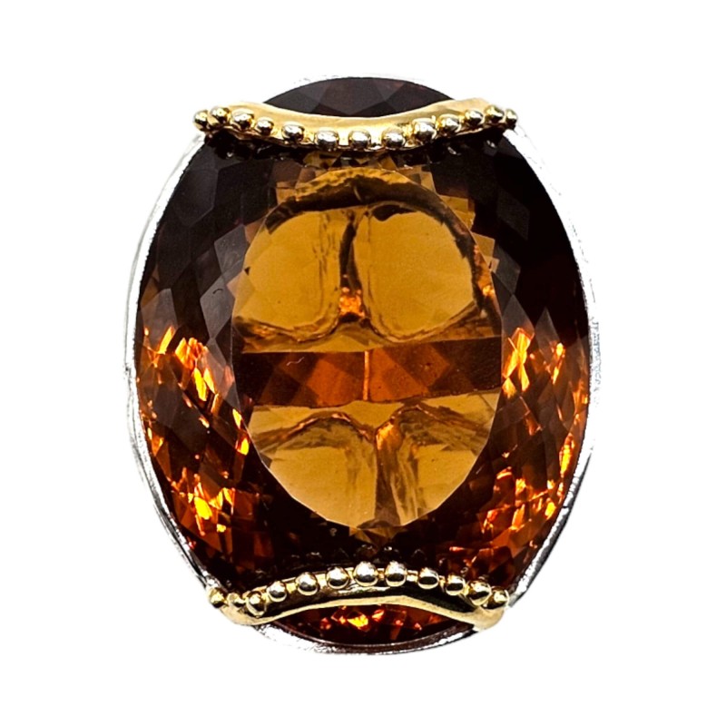 Inel argint cu citrin 38ct- Madammi.ro
