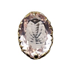 Inel din argint cu cuart roz 45ct - Madammi.ro