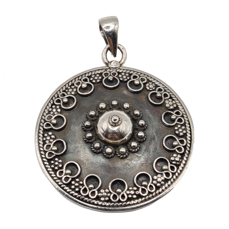 Pandantiv din argint cu aspect vintage - accente etnice- India Pandantiv din argint cu aspect vintage - accente etnice- India