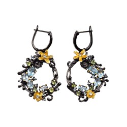 Set din argint cu topaz si peridot - Madammi.ro