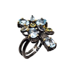Set din argint cu topaz si peridot - Madammi.ro