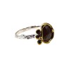 Inel argint cu opal negru si safir - Madammi.ro