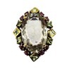 Inel din argint cu ametist verde 38ct - Madammi.ro