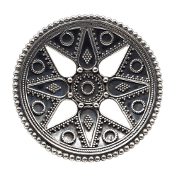 Inel masiv din argint cu aspect vintage - mandala- India-Madammi.ro