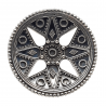 Inel masiv din argint cu aspect vintage - mandala- India-Madammi.ro
