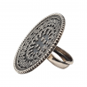 Inel masiv din argint cu aspect vintage - mandala- India-Madammi.ro