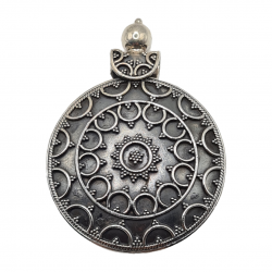 Pandantiv din argint cu aspect vintage - mandala- India