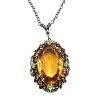 Colier din argint cu ccitrin, peridot, topaz si turmalina - Madammi.ro